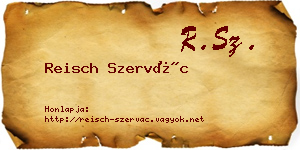 Reisch Szervác névjegykártya